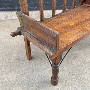 Vintage Outdoor Garden Boho Style Bench, c.1960’s