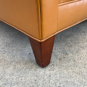 Par of Vintage Leather English Style Wing Chairs, 1980’s