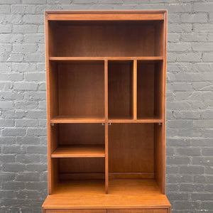 Mid-Century Modern Walnut Bookcase Cabinet Credenza, c.1950’s