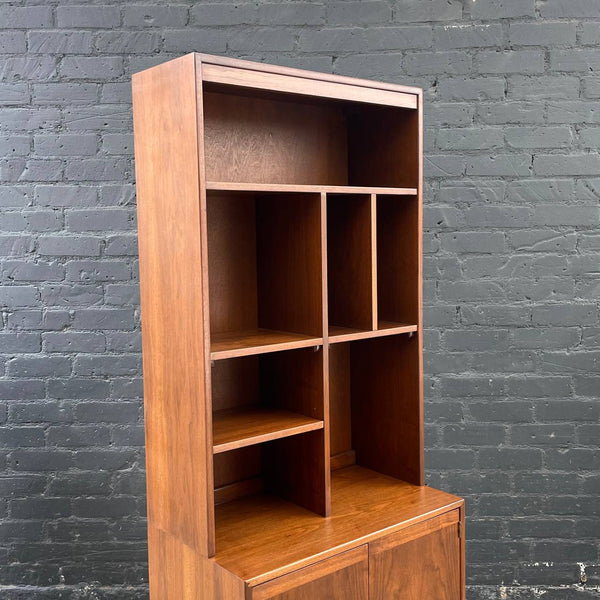 Mid-Century Modern Walnut Bookcase Cabinet Credenza, c.1950’s