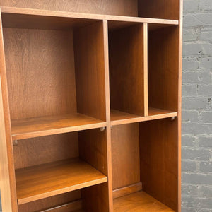 Mid-Century Modern Walnut Bookcase Cabinet Credenza, c.1950’s