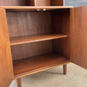 Mid-Century Modern Walnut Bookcase Cabinet Credenza, c.1950’s