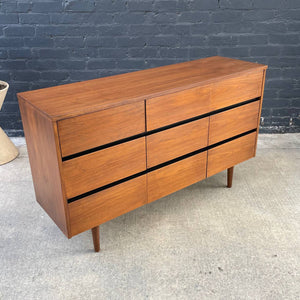 Mid-Century Modern 9-Drawer Walnut Dresser, c.1950’s