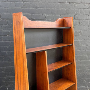 Mid-Century Modern Walnut Pyramid Bookcase by Merton Gershun for Dillingham, c.1950’s
