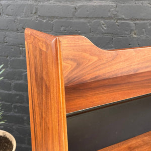 Mid-Century Modern Walnut Pyramid Bookcase by Merton Gershun for Dillingham, c.1950’s