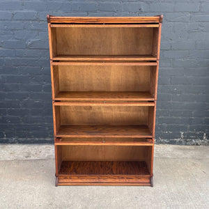 Vintage Barristers Oak & Glass Bookcase Shelf Cabinet, c.1970’s