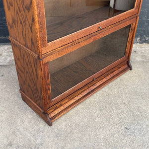 Vintage Barristers Oak & Glass Bookcase Shelf Cabinet, c.1970’s