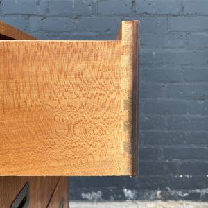 Mid-Century Modern Walnut & Brass Campaign Style Dresser by Henredon, c.1950’s