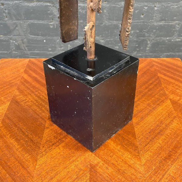 Richard Barr Brutalist Iron Table Lamp for Laurel, c.1960’s