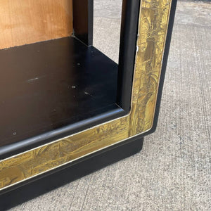 Bernard Rhone Acid Etched Brass Etagere Bookshelf for Mastercraft, c.1970’s