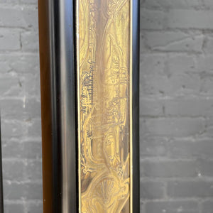 Bernard Rhone Acid Etched Brass Etagere Bookshelf for Mastercraft, c.1970’s
