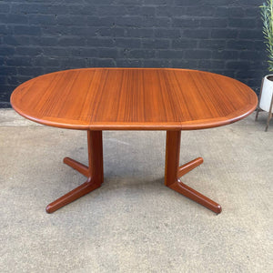 Mid-Century Danish Modern Expanding Teak Round Dining Table, c.1960’s