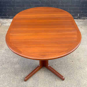 Mid-Century Danish Modern Expanding Teak Round Dining Table, c.1960’s