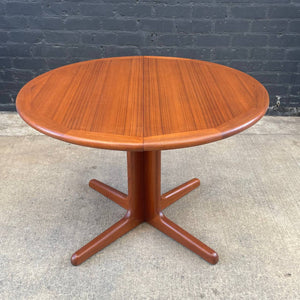 Mid-Century Danish Modern Expanding Teak Round Dining Table, c.1960’s