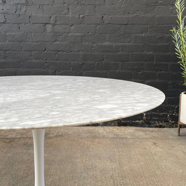 Mid-Century Modern Tulip Style Marble Top Dining Table