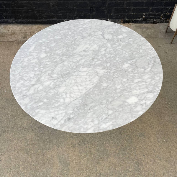 Mid-Century Modern Tulip Style Marble Top Dining Table