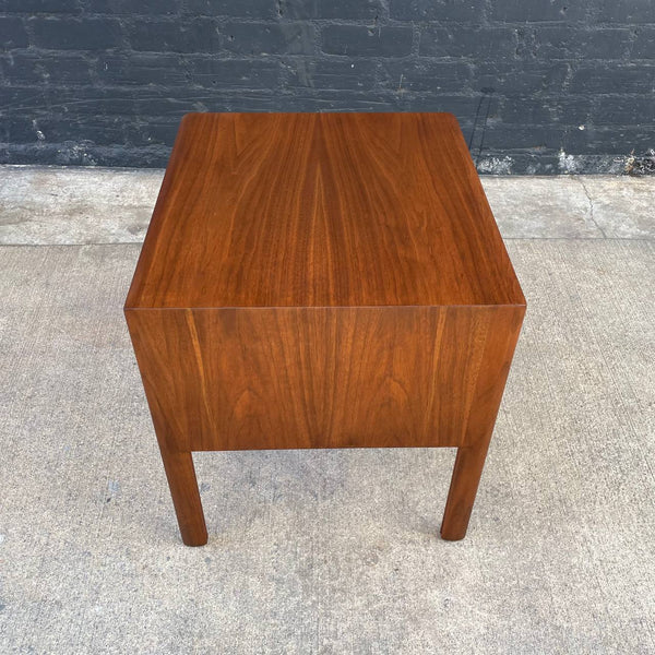 Mid-Century Modern Sculpted Front Walnut Night Stand, c.1950’s