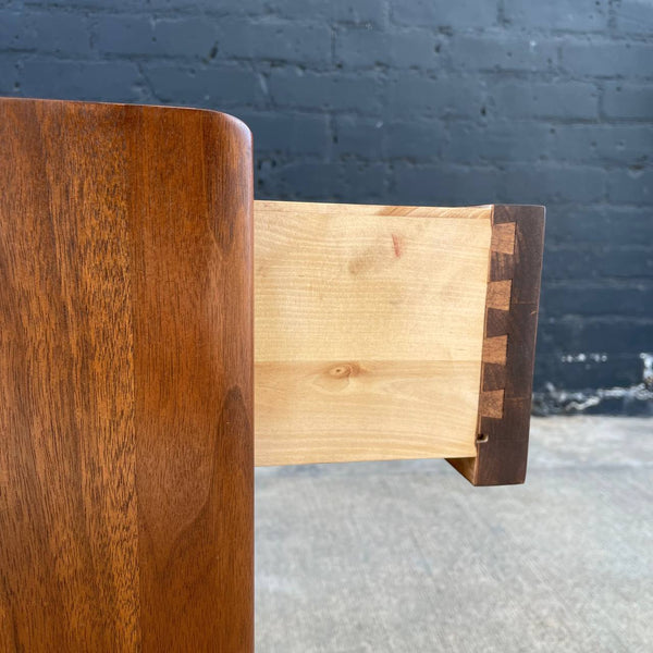 Mid-Century Modern Sculpted Front Walnut Night Stand, c.1950’s