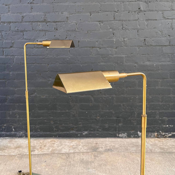 Pair of Mid-Century Modern Adjustable Brass Floor Lamps by Koch & Lowy, c.1960’s