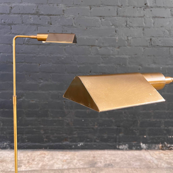 Pair of Mid-Century Modern Adjustable Brass Floor Lamps by Koch & Lowy, c.1960’s