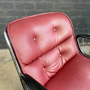 Set of 4 Charles Pollock for Knoll Leather Executive Desk Chair’s, c.1950’s