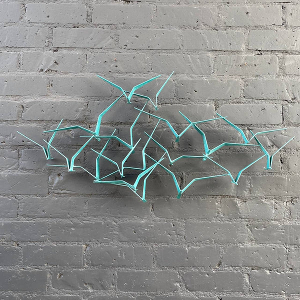 Signed Mid-Century Modern “Flock of Birds” Wall Sculpture by Curtis Jere, c.1980’s