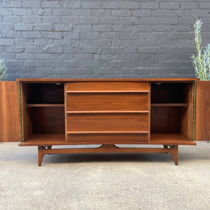 Mid-Century Modern Curved-Front Walnut Credenza, c.1950’s