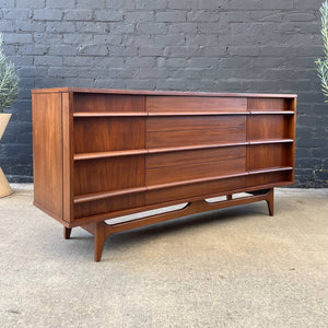 Mid-Century Modern Curved-Front Walnut Credenza, c.1950’s