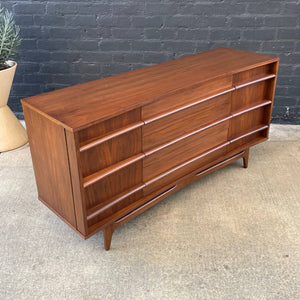 Mid-Century Modern Curved-Front Walnut Credenza, c.1950’s