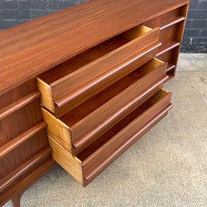 Mid-Century Modern Curved-Front Walnut Credenza, c.1950’s