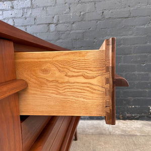 Mid-Century Modern Curved-Front Walnut Credenza, c.1950’s