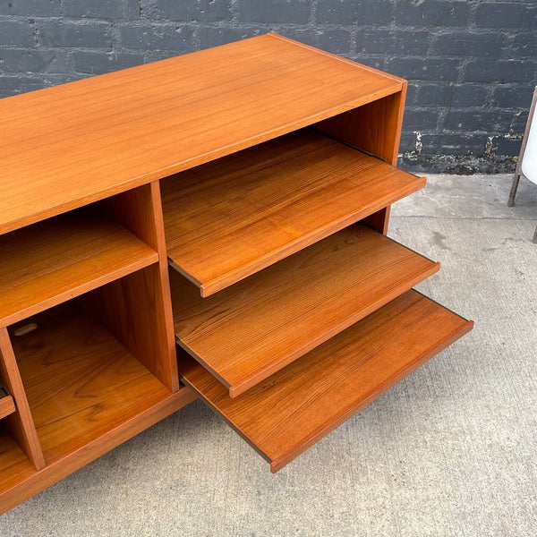 Mid-Century Danish Modern Teak Credenza with Trays, c.1970’s