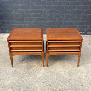 Pair of Mid-Century Modern “Rhythm” Walnut Night Stands by Lane, c.1950’s
