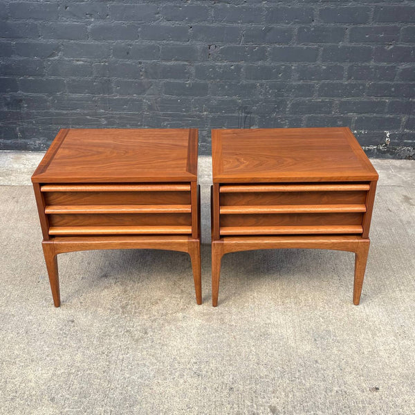 Pair of Mid-Century Modern “Rhythm” Walnut Night Stands by Lane, c.1950’s