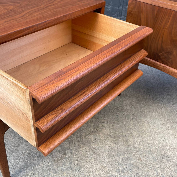 Pair of Mid-Century Modern “Rhythm” Walnut Night Stands by Lane, c.1950’s