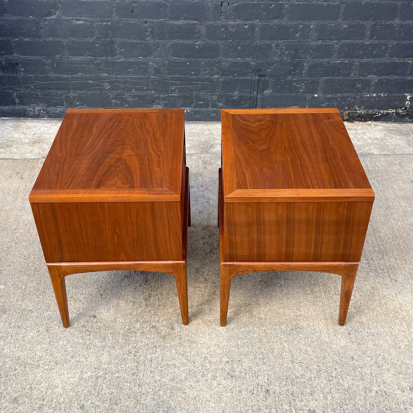 Pair of Mid-Century Modern “Rhythm” Walnut Night Stands by Lane, c.1950’s