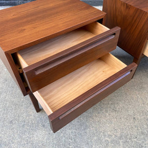Pair of Mid-Century Modern Walnut Night Stands by American of Martinsville, c.1950’s