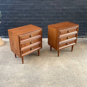 Pair of Mid-Century Modern Walnut Night Stands by American of Martinsville, c.1950’s