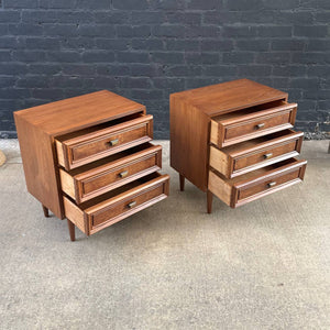 Pair of Mid-Century Modern Walnut Night Stands by American of Martinsville, c.1950’s