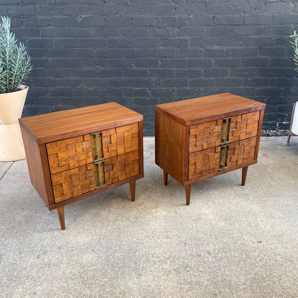 Pair of Mid-Century Modern Brutalist Night Stands, c.1960’s