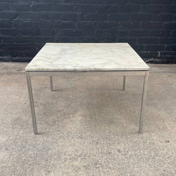Signed Original Mid-Century Modern Carrara Marble Coffee Table by Knoll, c.1950’s