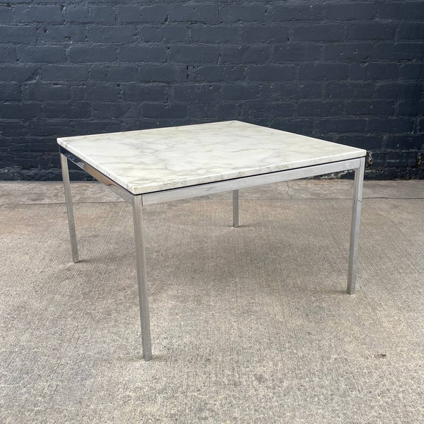 Signed Original Mid-Century Modern Carrara Marble Coffee Table by Knoll, c.1950’s