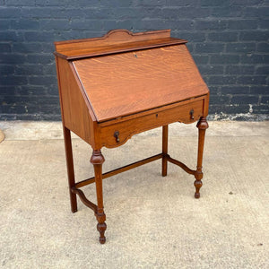Antique 1930’s Oak Secretary Writing Desk