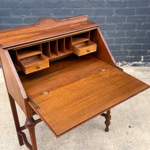 Antique 1930’s Oak Secretary Writing Desk