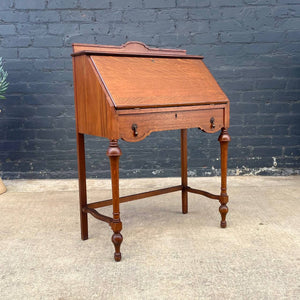 Antique 1930’s Oak Secretary Writing Desk
