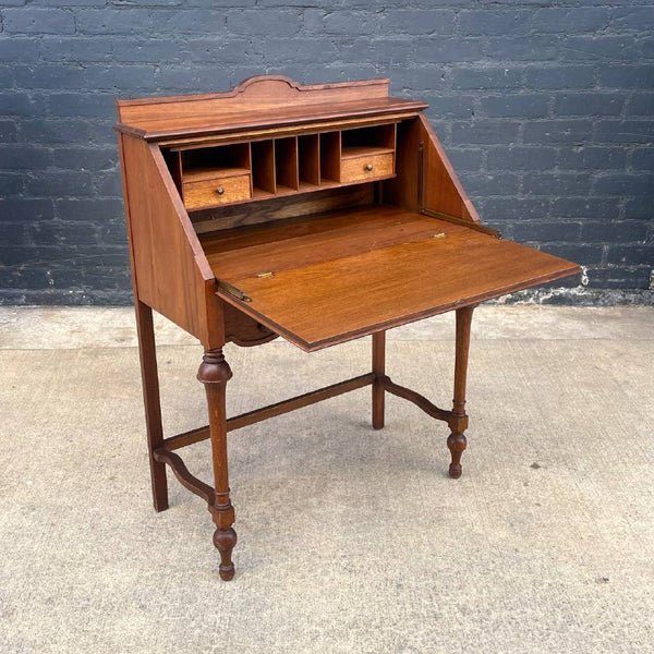 Antique 1930’s Oak Secretary Writing Desk
