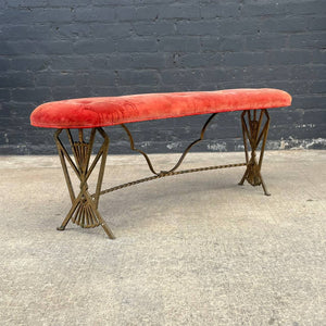 Antique French Art Deco Bench, c.1930’s