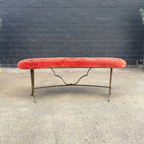 Antique French Art Deco Bench, c.1930’s