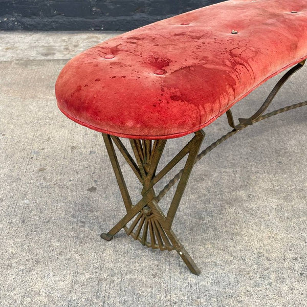 Antique French Art Deco Bench, c.1930’s