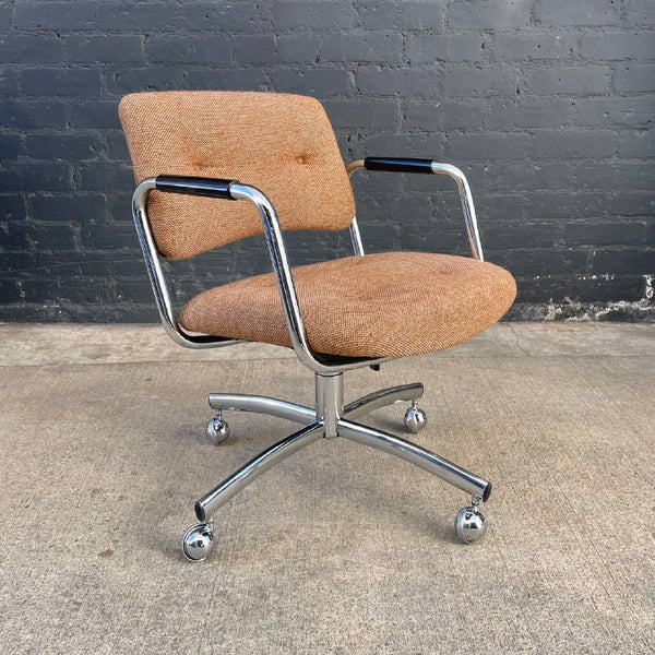 Mid-Century Modern Chrome Office Chair by Steelcase, c.1970’s